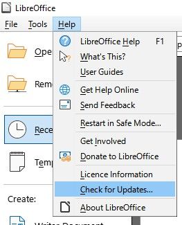 Aggiornamento LibreOffice
